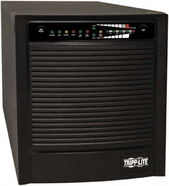 Tripp-Lite - 20 Amp, 3,000 VA, Tower Mount Online Backup Uninterruptible Power Supply - Backup 5 min with Full Load & 14.2 min with Half Load, 120 VAC Input & Output, 2,400 Watt Output, 1 Phases, 9 Outlets - Americas Industrial Supply