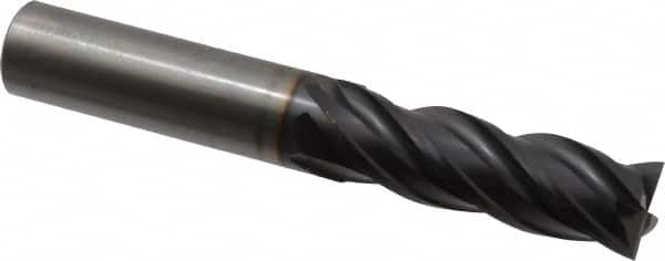 OSG - 3/4", 2-1/4" LOC, 3/4" Shank Diam, 5" OAL, 4 Flute, Solid Carbide Square End Mill - Single End, TiAlN Finish, Spiral Flute, 35° Helix, Centercutting, Right Hand Cut, Right Hand Flute, Series VG441 - Americas Industrial Supply