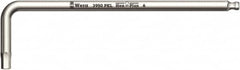 Wera - 3mm Hex, Long Arm, Hex Key - 123mm OAL, Metric System of Measurement - Americas Industrial Supply
