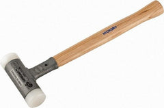 HALDER - 19 oz Head 1-3/8" Face Diam Steel Dead Blow Hammer - 13" OAL, Hickory Handle - Americas Industrial Supply