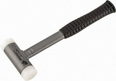 HALDER - 25 oz Head 1-3/8" Face Diam Nylon Dead Blow Hammer - 11-1/2" OAL, Steel Handle - Americas Industrial Supply