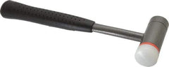 HALDER - 28 oz Head 1-3/8" Face Diam Nylon 2-in-1 Dead Blow Hammer - 11-1/2" OAL, Steel Handle - Americas Industrial Supply