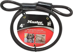 Master Lock - 4' Long Heavy Duty Cable - 3/8" Diam - Americas Industrial Supply