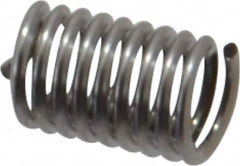 Recoil - #4-40 UNC, 0.28" OAL, Free Running Helical Insert - 8-7/8 Free Coils, Tanged, Stainless Steel, Bright Finish, 2-1/2D Insert Length - Americas Industrial Supply