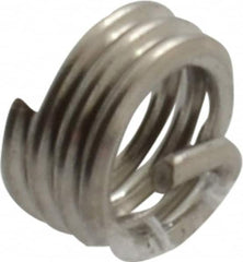 Recoil - #5-40 UNC, 1/8" OAL, Free Running Helical Insert - 3-1/4 Free Coils, Tanged, Stainless Steel, Bright Finish, 1D Insert Length - Americas Industrial Supply