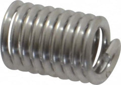 Recoil - #6-32 UNC, 0.345" OAL, Free Running Helical Insert - 8-7/8 Free Coils, Tanged, Stainless Steel, Bright Finish, 2-1/2D Insert Length - Exact Industrial Supply