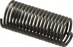 Recoil - 1/4-28 UNF, 3/4" OAL, Free Running Helical Insert - 17-5/8 Free Coils, Tanged, Stainless Steel, Bright Finish, 3D Insert Length - Americas Industrial Supply