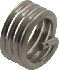 Recoil - #8-36 UNF, 0.164" OAL, Free Running Helical Insert - 3-7/8 Free Coils, Tanged, Stainless Steel, Bright Finish, 1D Insert Length - Americas Industrial Supply