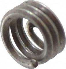 Recoil - M2.2x0.45 Metric Coarse, 2.2mm OAL, Free Running Helical Insert - 3-1/8 Free Coils, Tanged, Stainless Steel, Bright Finish, 1D Insert Length - Exact Industrial Supply