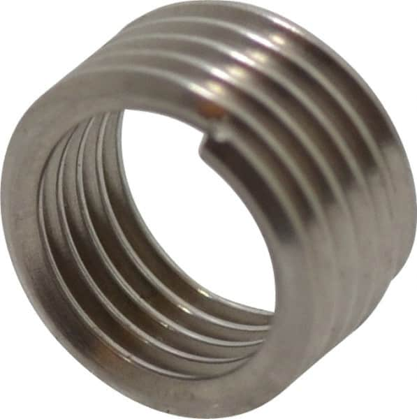 Recoil - M7x1.00 Metric Coarse, 7mm OAL, Free Running Helical Insert - 4-7/8 Free Coils, Tanged, Stainless Steel, Bright Finish, 1D Insert Length - Americas Industrial Supply