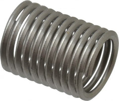 Recoil - 1/4-28 UNC, 1/2" OAL, Free Running Helical Insert - 11-3/8 Free Coils, Tanged, Stainless Steel, 2D Insert Length - Americas Industrial Supply