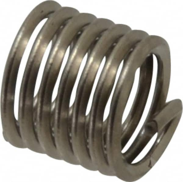 Recoil - #10-32 UNC, 0.285" OAL, Free Running Helical Insert - 5 Free Coils, Tanged, Stainless Steel, 1-1/2D Insert Length - Americas Industrial Supply