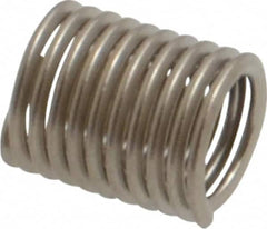 Recoil - #10-32 UNF, 0.38" OAL, Free Running Helical Insert - 7-1/8 Free Coils, Tanged, Stainless Steel, 2D Insert Length - Americas Industrial Supply