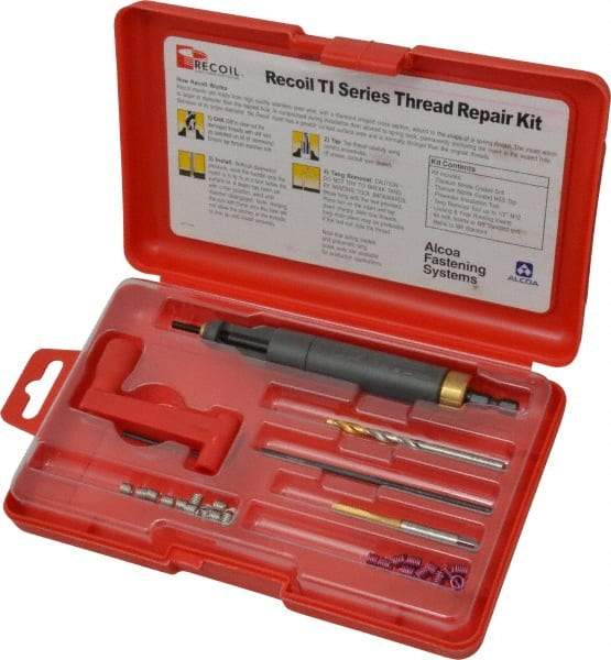 Recoil - 36 Inserts, #8-32, #8-32 UNC, Thread Repair Kit - 0.246" Insert Length - Exact Industrial Supply