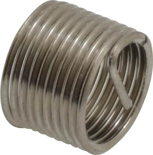 Recoil - M10x1.00 Metric Fine, 1/2" OAL, Free Running Helical Insert - 9-1/2 Free Coils, Tanged, Stainless Steel - Americas Industrial Supply