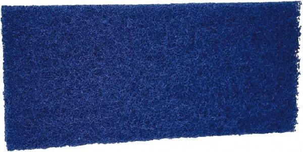 Remco - 10" Long x 4-1/2" Wide x 13/16" Thick Scouring Pad - Medium-Duty, Blue - Americas Industrial Supply