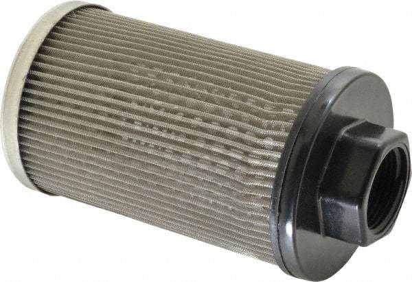 Flow Ezy Filters - 60 Mesh, 38 LPM, 10 GPM, 3.2" Diam, Female Suction Strainer without Bypass - 1 Port NPT, 5.8" Long - Americas Industrial Supply