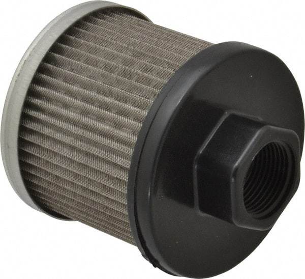 Flow Ezy Filters - 60 Mesh, 19 LPM, 5 GPM, 3.2" Diam, Female Suction Strainer without Bypass - 3/4 Port NPT, 3-1/2" Long - Americas Industrial Supply