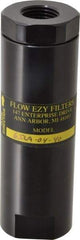 Flow Ezy Filters - 1/2 NPT Thread, 40 Micron, 1.6" Outside Diam, 4.9" Long, Stainless Steel Wire Cloth Media, Filter Assembly - Anodized Aluminum - Americas Industrial Supply