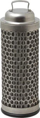 Flow Ezy Filters - 74 Micron, 1.6" Outside Diam, 4-1/2" Long, Stainless Steel Wire Cloth Media, Filter Element - 1.1" Inside Diam, Stainless Steel - Americas Industrial Supply