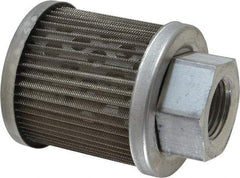 Flow Ezy Filters - 60 Mesh, 11 LPM, 3 GPM, 2.1" Diam, Female Suction Strainer without Bypass - 1/2 Port NPT, 2.7" Long - Americas Industrial Supply