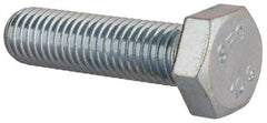 Value Collection - M12x1.75mm Metric Coarse, 45mm Length Under Head Hex Head Cap Screw - Fully Threaded, Grade 10.9 Steel, Zinc-Plated Finish, 19mm Hex - Americas Industrial Supply