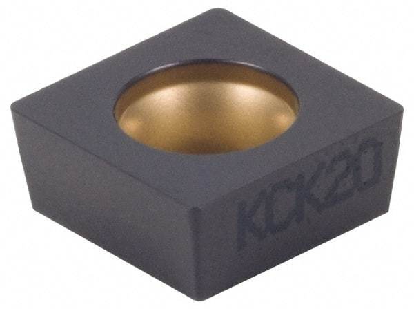 Kennametal - SCMW32.52 Grade KCK20 Carbide Turning Insert - TiCN/Al2O3 Finish, 90° Square, 3/8" Inscr Circle, 5/32" Thick, 1/32" Corner Radius - Americas Industrial Supply