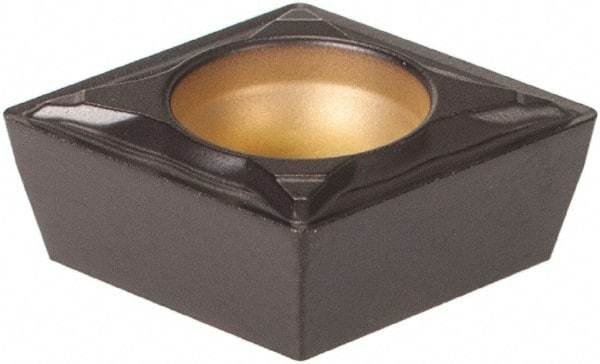 Kennametal - CPMT32.51 FP Grade KCM15 Carbide Turning Insert - TiCN/Al2O3 Finish, 80° Diamond, 3/8" Inscr Circle, 5/32" Thick, 1/64" Corner Radius - Americas Industrial Supply
