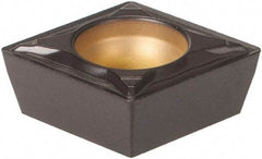 Kennametal - CPMT32.51 FP Grade KCM15 Carbide Turning Insert - TiCN/Al2O3 Finish, 80° Diamond, 3/8" Inscr Circle, 5/32" Thick, 1/64" Corner Radius - Americas Industrial Supply