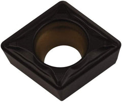 Kennametal - CPMT32.52 FP Grade KCM25 Carbide Turning Insert - TiN/TiCN/Al2O3 Finish, 80° Diamond, 3/8" Inscr Circle, 5/32" Thick, 1/32" Corner Radius - Americas Industrial Supply