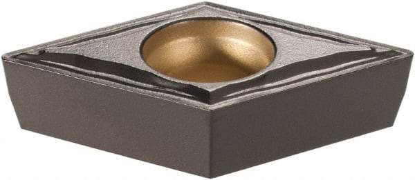 Kennametal - DCMT32.51 FP Grade KCM25 Carbide Turning Insert - TiN/TiCN/Al2O3 Finish, 55° Diamond, 3/8" Inscr Circle, 5/32" Thick, 1/64" Corner Radius - Americas Industrial Supply