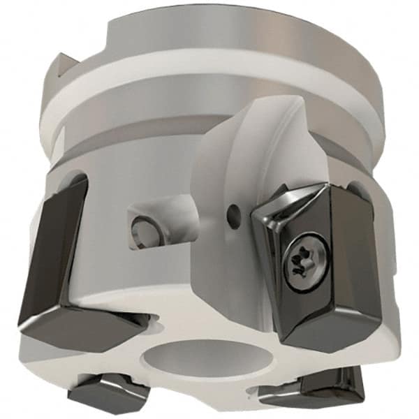 Iscar - 10 Inserts, 8" Cut Diam, 2-1/2" Arbor Diam, 0.642" Max Depth of Cut, Indexable Square-Shoulder Face Mill - 0/90° Lead Angle, 2-1/2" High, H490 AN.X 17 Insert Compatibility, Series Helido - Americas Industrial Supply