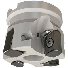 Iscar - 10 Inserts, 8" Cut Diam, 2-1/2" Arbor Diam, 0.642" Max Depth of Cut, Indexable Square-Shoulder Face Mill - 0/90° Lead Angle, 2-1/2" High, H490 AN.X 17 Insert Compatibility, Series Helido - Americas Industrial Supply
