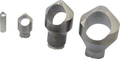 M.A. Ford - 4 Piece, 3/16 to 1-1/8" Head Diam, 82° Included Angle, Single End Countersink Set - Americas Industrial Supply