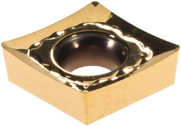 Iscar - CCGT2-1 AS Grade IC520 Carbide Turning Insert - TiCN/TiN Finish, 80° Diamond, 1/4" Inscr Circle, 3/32" Thick, 1/64" Corner Radius - Americas Industrial Supply