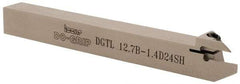 Iscar - 0.055" Min Groove Width, 4.7" OAL, Left Hand Indexable Grooving Cutoff Toolholder - 1/2" Shank Height x 1/2" Shank Width, DG. 14.. Insert Style, DGT Toolholder Style, Series Do Grip - Americas Industrial Supply