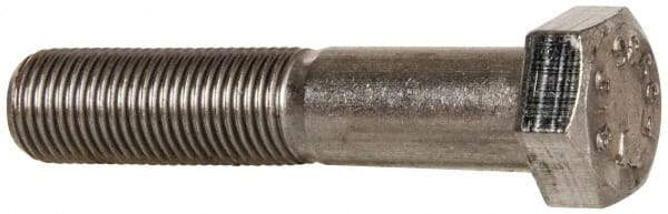 Value Collection - 1/2-20 UNF, 2-1/2" Length Under Head Hex Head Cap Screw - Partially Threaded, Grade 316 Stainless Steel, Uncoated, 3/4" Hex - Americas Industrial Supply