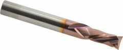 Onsrud - 3/8" Cutting Diam x 7/8" Length of Cut, 2 Flute, Compression Spiral Router Bit - Marathon Coated, Right Hand Cut, Solid Carbide, 3" OAL x 3/8" Shank Diam, Double Edge, 30° Helix Angle - Americas Industrial Supply