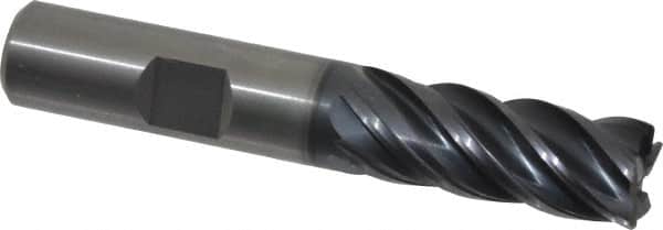 Kennametal - 1/2", 5 Flute, Solid Carbide, 0.03" Corner Radius End Mill - 3" OAL, 1-1/4" LOC - Americas Industrial Supply
