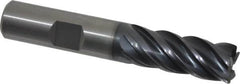 Kennametal - 1/2", 5 Flute, Solid Carbide, 0.03" Corner Radius End Mill - 3" OAL, 1-1/4" LOC - Americas Industrial Supply