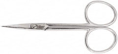 Clauss - 1" LOC, 8-1/2" OAL Straight Scissors - Steel Straight Handle, For Paper, Fabric - Americas Industrial Supply