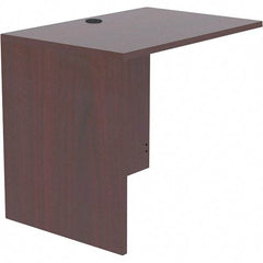 ALERA - Woodgrain Laminate Return/Bridge Shell Desk - 35" Wide x 23-5/8" Deep x 29-5/8" High, Mahogany - Americas Industrial Supply