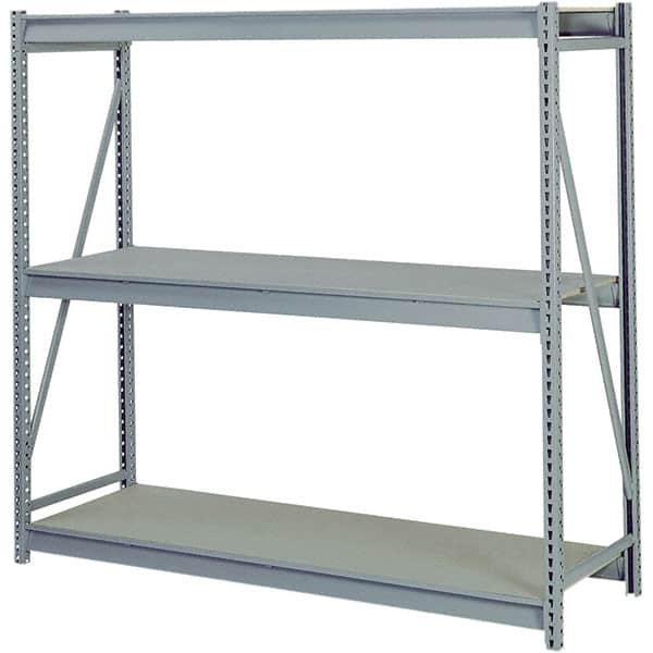 Lyon - 4 Shelf Starter Particle Board Steel Shelving - 10,000 Lb Capacity, 60" Wide x 96" High x 36" Deep, Dove Gray - Americas Industrial Supply