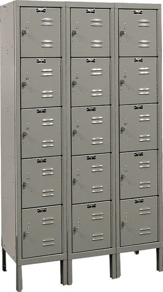 Hallowell - 15 Door, 5 Tier, Premium Box Lockers - Americas Industrial Supply