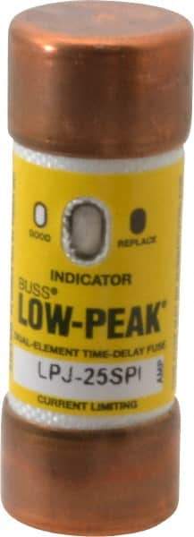 Cooper Bussmann - 300 VDC, 600 VAC, 25 Amp, Time Delay General Purpose Fuse - Fuse Holder Mount, 2-1/4" OAL, 100 at DC, 300 at AC (RMS) kA Rating, 13/16" Diam - Americas Industrial Supply