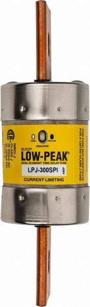 Cooper Bussmann - 300 VDC, 600 VAC, 300 Amp, Time Delay General Purpose Fuse - Bolt-on Mount, 7-1/8" OAL, 100 at DC, 300 at AC (RMS) kA Rating, 2" Diam - Americas Industrial Supply