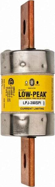 Cooper Bussmann - 300 VDC, 600 VAC, 350 Amp, Time Delay General Purpose Fuse - Bolt-on Mount, 7-1/8" OAL, 100 at DC, 300 at AC (RMS) kA Rating, 2" Diam - Americas Industrial Supply