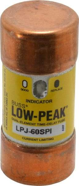 Cooper Bussmann - 300 VDC, 600 VAC, 60 Amp, Time Delay General Purpose Fuse - Fuse Holder Mount, 2-3/8" OAL, 100 at DC, 300 at AC (RMS) kA Rating, 1-1/16" Diam - Americas Industrial Supply