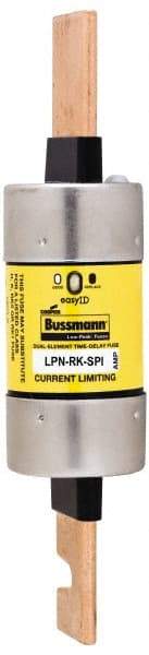 Cooper Bussmann - 250 VAC/VDC, 300 Amp, Time Delay General Purpose Fuse - Bolt-on Mount, 8-5/8" OAL, 100 at DC, 300 at AC (RMS) kA Rating, 2-3/8" Diam - Americas Industrial Supply