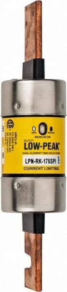 Cooper Bussmann - 250 VAC/VDC, 175 Amp, Time Delay General Purpose Fuse - Bolt-on Mount, 7-1/8" OAL, 100 at DC, 300 at AC (RMS) kA Rating, 1-19/32" Diam - Americas Industrial Supply